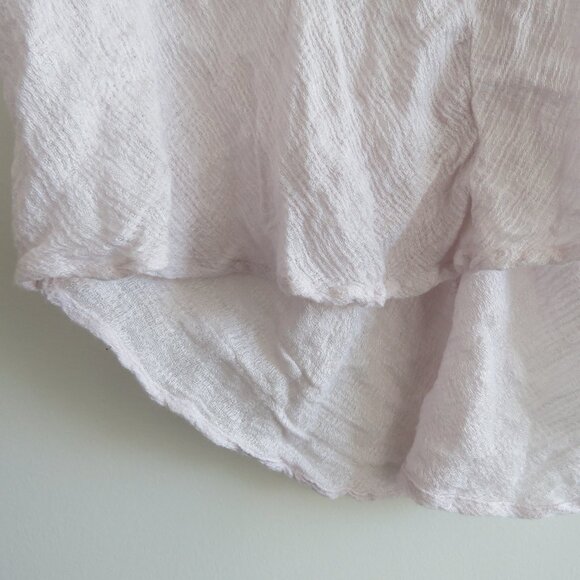 FREE PEOPLE Morning Dolman Tie Sleeve Gauzy Top in White Casual Boho Coastal M - Picture 10 of 15